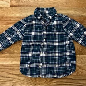 EUC boys 2T flannel button down shirt